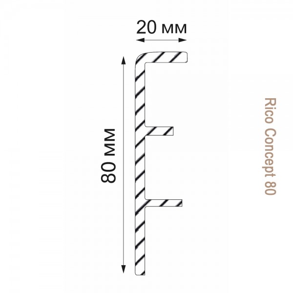 плинтус Rico Concept 80мм Дуб латте (80103) в продаже в магазине