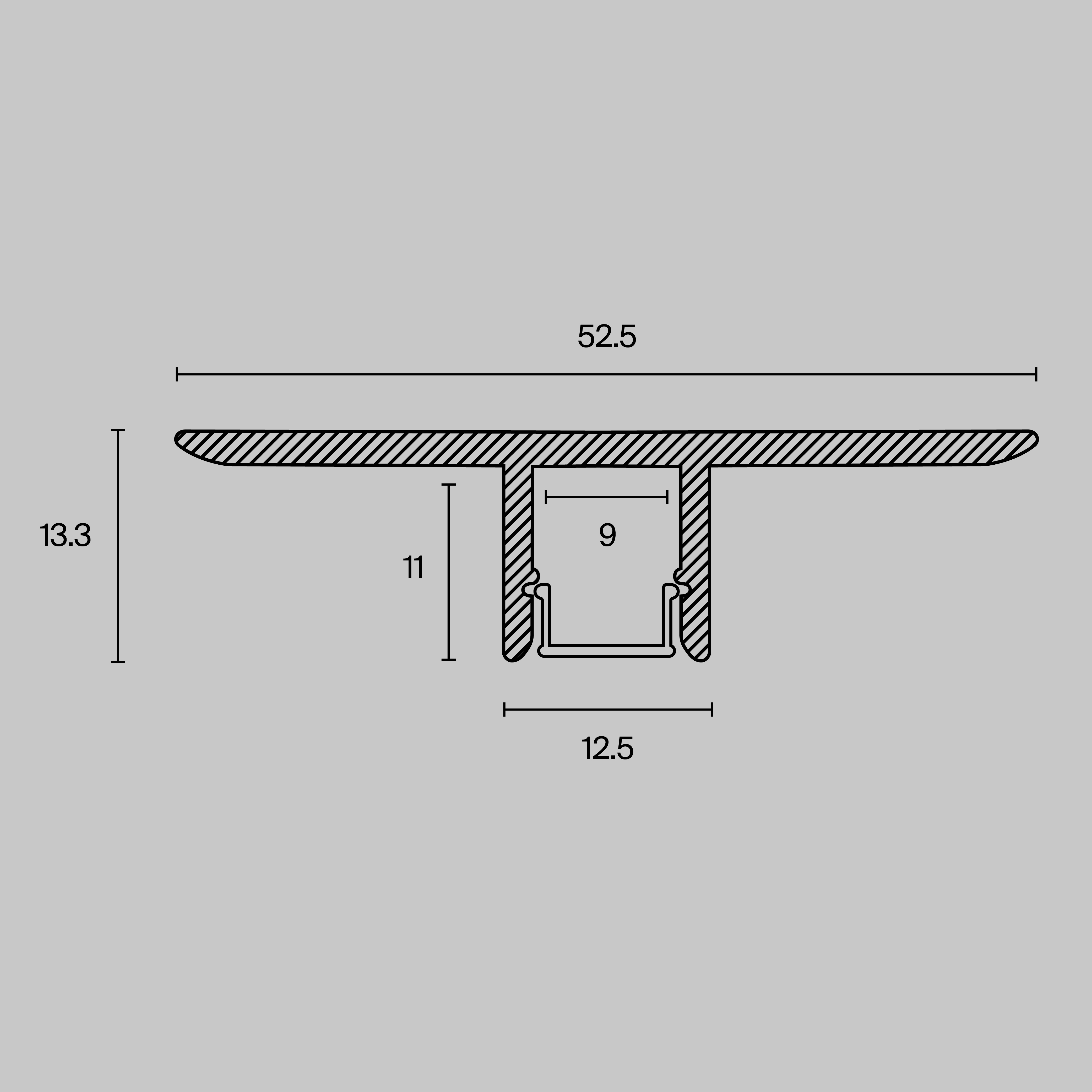 Профиль Led Strip ALM-5313B-S-2M