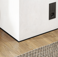 Микроплинтус 11 мм с пружинами черный муар 46-64-79