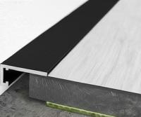 Микроплинтус для пола черный муар BFM ProFILE 3 м с пружинами