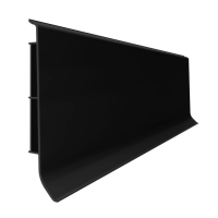 Высокий тонкий плинтус Vilo LINELA 412 ЧЕРНЫЙ RAL 9011