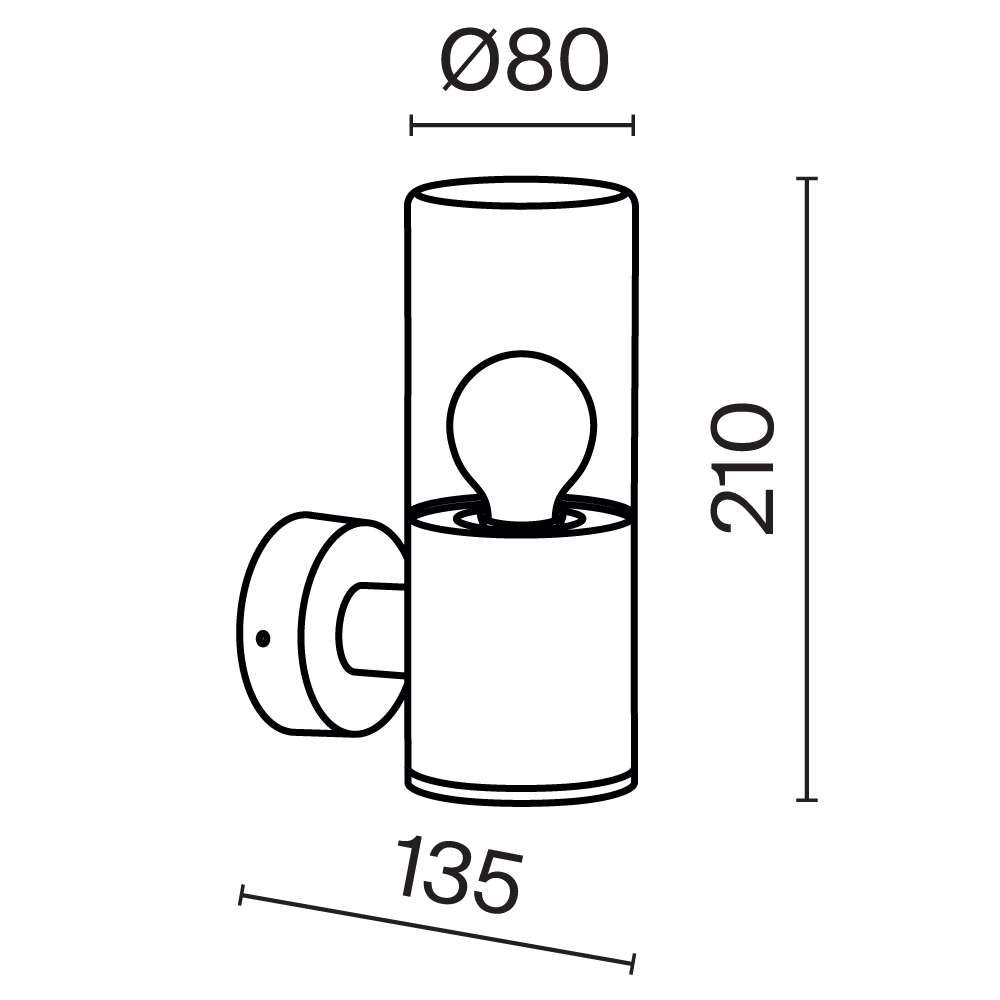 Уличный настенный светильник Outdoor O432WL-01GF купить