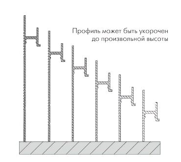 Теневой профиль Ликорн С-02.2.2 серебристый матовый в Красноярске
